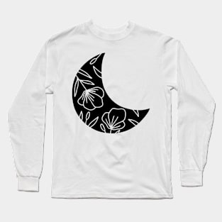 Negative Space Moon Long Sleeve T-Shirt